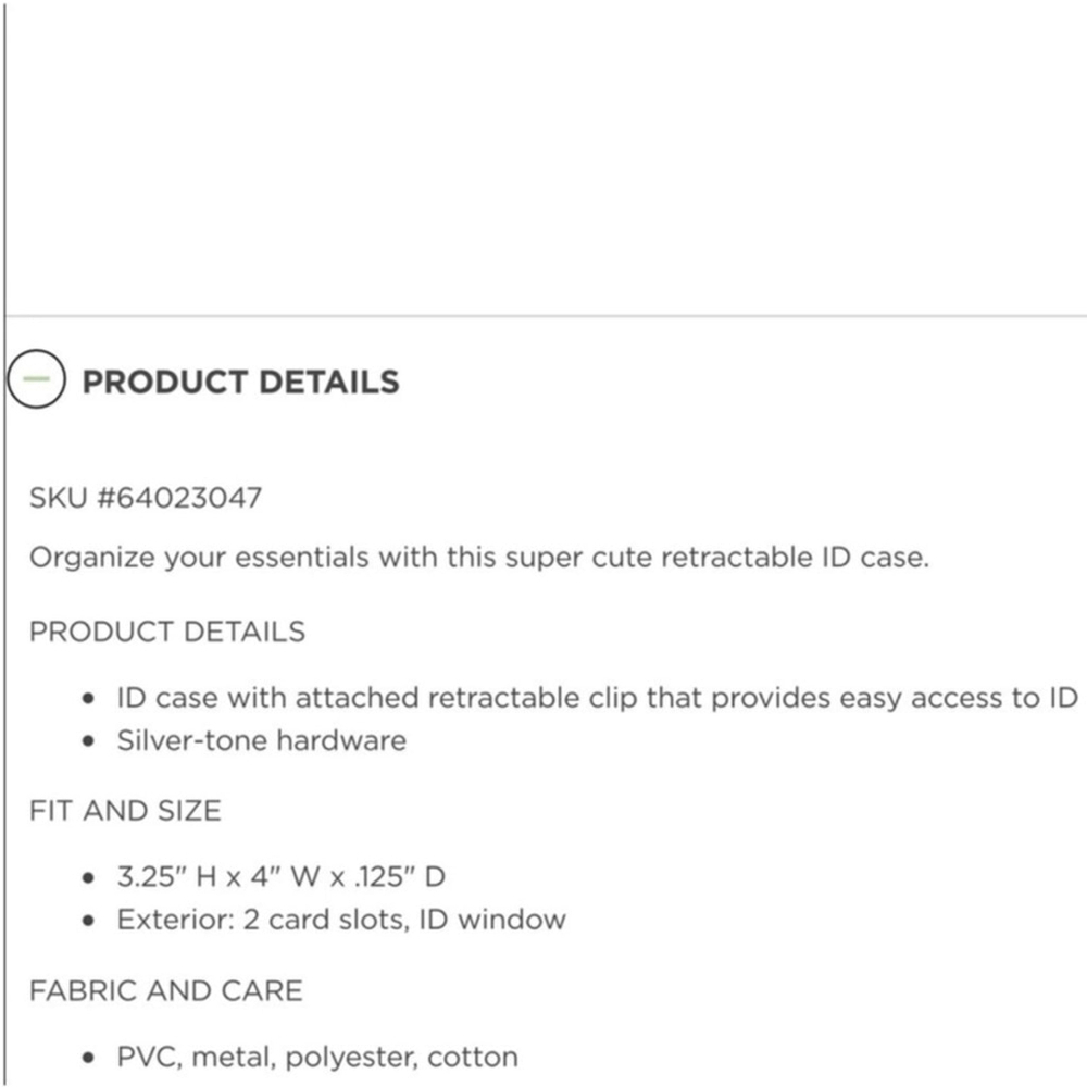 Kohl's Woman' or student retractable ID case attached retractable clip - Picture 10 of 11